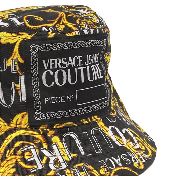Mũ Nam Versace Jeans Couture Logo Couture Bucket Hat Màu Đen Vàng - Mũ nón - Vua Hàng Hiệu