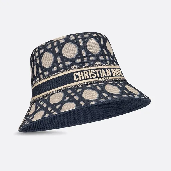 Mũ Nữ Dior D-Bobby Small Brim Bucket Hat 41CAN923X131-C524 Màu Xanh Phối Be - Mũ nón - Vua Hàng Hiệu