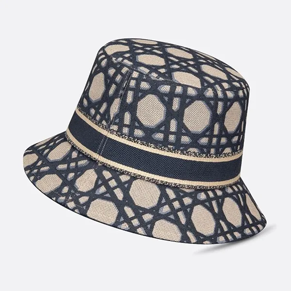 Mũ Nữ Dior D-Bobby Small Brim Bucket Hat 41CAN923X131-C524 Màu Xanh Phối Be - Mũ nón - Vua Hàng Hiệu