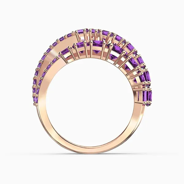 Nhẫn Nữ Swarovski Twist Wrap Ring, Purple, Rose-gold Tone Plated 5572714 Màu Vàng Hồng Phối Tím Size 50 - Trang sức - Vua Hàng Hiệu