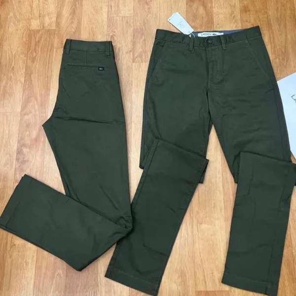 Quần Dài Nam Lacoste Men's Stretch Chino Pants Slim Fit Màu Xanh Lá Size 38 - Thời trang - Vua Hàng Hiệu