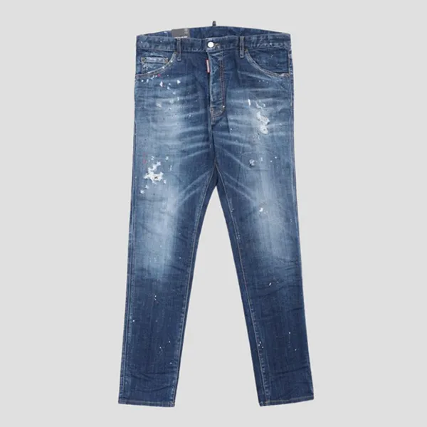 Quần Jean Nam Dsquared2 Button Fly Relax Long Crotch Blue Denim S74LB1330 S30342 470 Màu Xanh Size 46