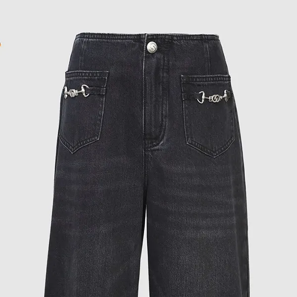 Quần Jean Nữ Chester Charles Denim In Dark Grey CW602DP0555B0 Màu Xám Đen Size XS - Thời trang - Vua Hàng Hiệu