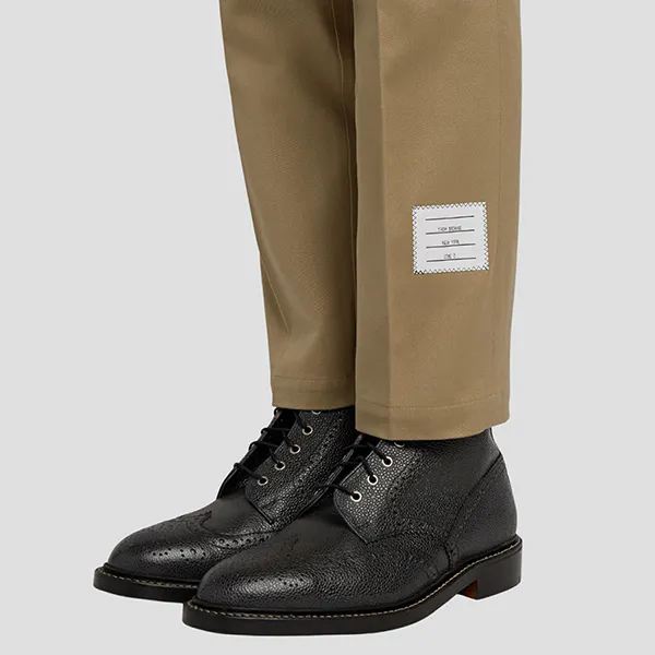 Quần Kaki Nam Thom Browne Camel Cotton Twill Chino Trousers MTU187A 03788 275 Màu Be Size 1