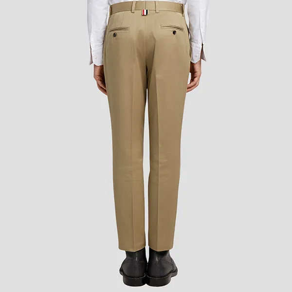 Quần Kaki Nam Thom Browne Camel Cotton Twill Chino Trousers MTU187A 03788 275 Màu Be Size 1