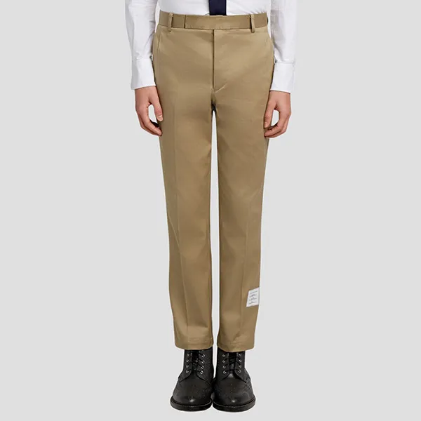 Quần Kaki Nam Thom Browne Camel Cotton Twill Chino Trousers MTU187A 03788 275 Màu Be Size 1