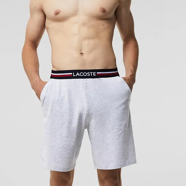Quần Short Nam Lacoste Men's Grey Regular Pajama GH3448_CCA Màu Xám Size S - Thời trang - Vua Hàng Hiệu