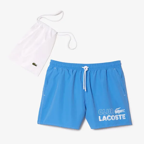 Quần Short Nam Lacoste Men’s Quick-Dry Lined Swim Trunks MH5637 L99 Màu Xanh Blue Size S - Thời trang - Vua Hàng Hiệu