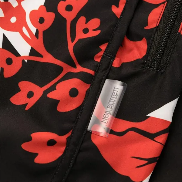 Quần Short Nam Neil Barrett Graphic Print Swim Shorts PBCB003U042 Màu Đỏ Đen Size S
