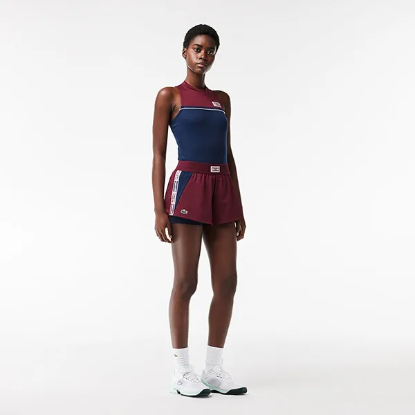 Quần Short Nữ Lacoste Recycled Fabric Lined Tennis Shorts GF1033 00 LIV Màu Đỏ Size 34 - Thời trang - Vua Hàng Hiệu