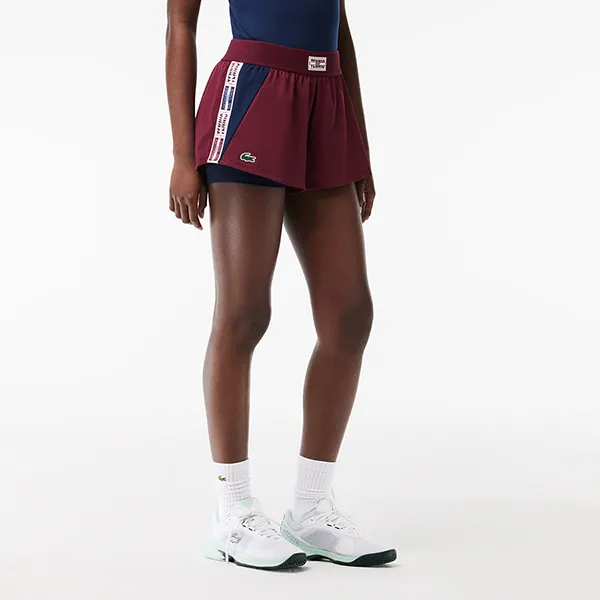 Quần Short Nữ Lacoste Recycled Fabric Lined Tennis Shorts GF1033 00 LIV Màu Đỏ Size 34 - Thời trang - Vua Hàng Hiệu