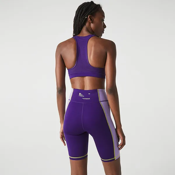 Quần Short Thể Thao Nữ Lacoste Women's Sport Bike Shorts GF0742 00 206 Màu Tím Size XS