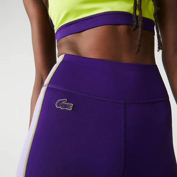 Quần Short Thể Thao Nữ Lacoste Women's Sport Bike Shorts GF0742 00 206 Màu Tím Size XS