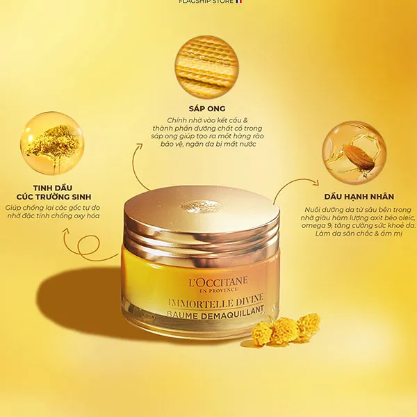 Sáp Tẩy Trang L'Occitane Cúc Trường Sinh Immortelle Divine Cleansing Balm 60g - Mỹ phẩm - Vua Hàng Hiệu