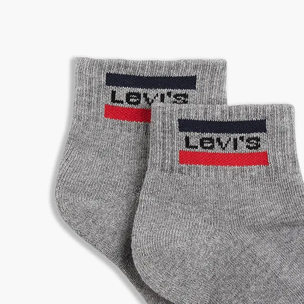 Set 5 Đôi Tất Levi's Mid Cut Logo 5 Pair - Sock - Melange Grey Freeszie Màu Xám - Thời trang - Vua Hàng Hiệu