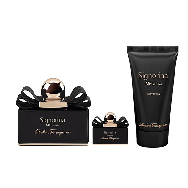 Set Nước Hoa Nữ Salvatore Ferragamo Signorina Misteriosa EDP (100ml + Mini 5ml + Lotion 50ml) - Nước hoa - Vua Hàng Hiệu