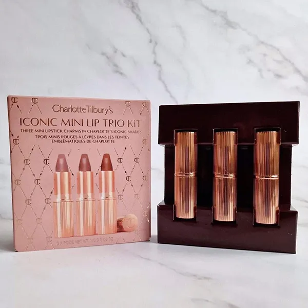 Set Son Lì Charlotte Tilbury Iconic Mini Lip Trio Kit 3 Màu