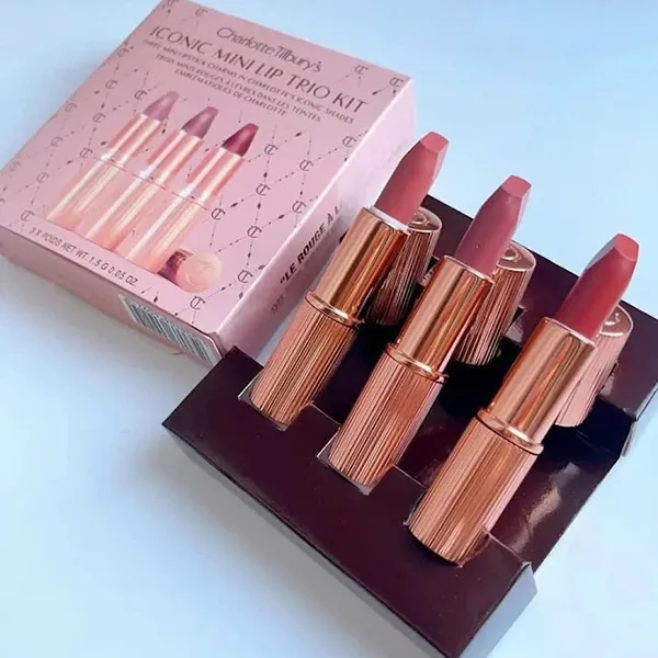 Set Son Lì Charlotte Tilbury Iconic Mini Lip Trio Kit 3 Màu
