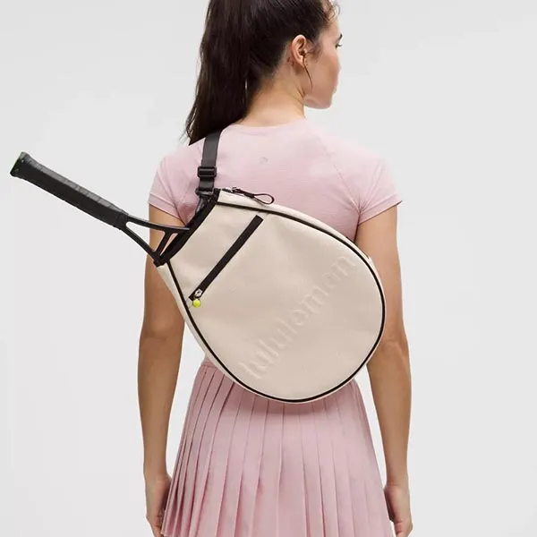 Set Túi Lululemon Unisex Racket Bag 19L For Tennis/ Badminton/ Pickleball - 3 pack - Freesize Màu Đen Kem (Tặng 1 Đôi Tất) - Túi xách - Vua Hàng Hiệu