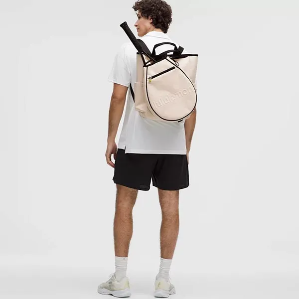 Set Túi Lululemon Unisex Racket Bag 19L For Tennis/ Badminton/ Pickleball - 3 pack - Freesize Màu Đen Kem (Tặng 1 Đôi Tất) - Túi xách - Vua Hàng Hiệu
