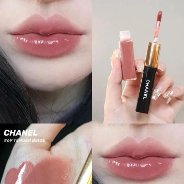Son Chanel Le Rouge Duo Ultra Tenue 69 Tender Beige Màu Be - Son Môi - Vua Hàng Hiệu