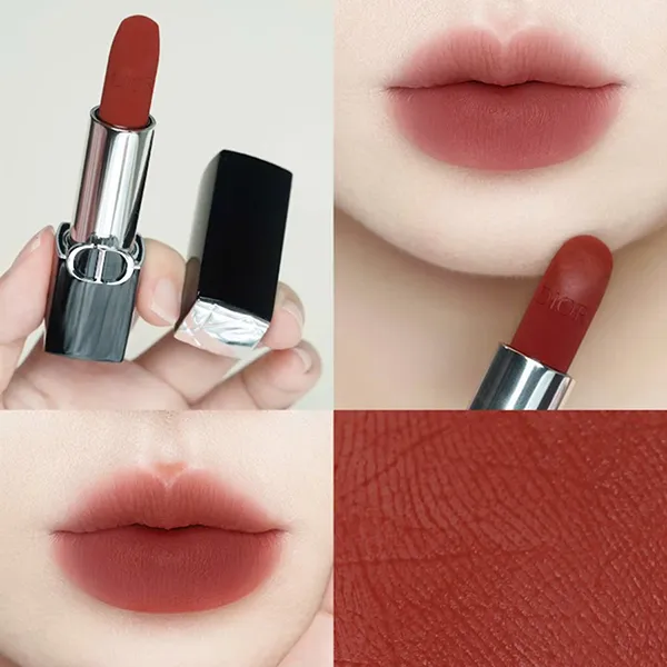 Son Dior Rouge Dior Couture Color Lipstick 860 Bagatelle Veil Finish Màu Đỏ Đất - Son Môi - Vua Hàng Hiệu