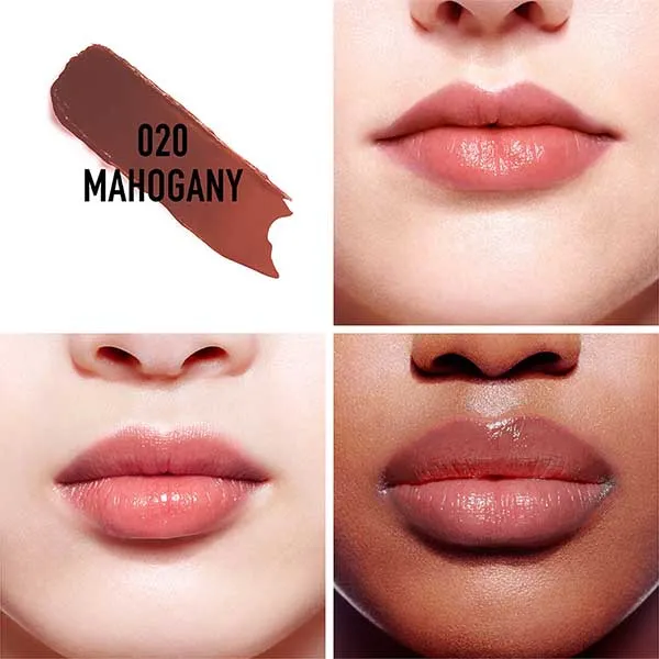 Son Dưỡng Dior Addict Lip Glow Natural Glow Custom Color Reviving Lip Balm 020 Mahogany Màu Đỏ Nâu - Son Môi - Vua Hàng Hiệu