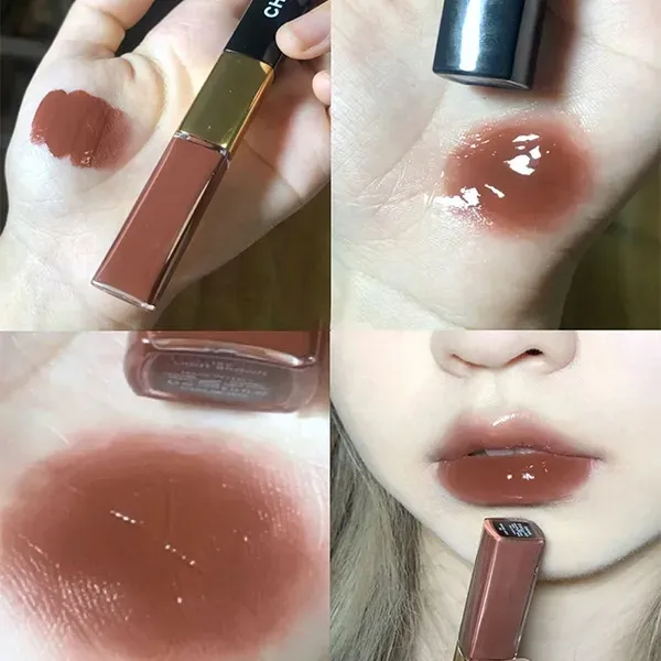 Son Kem Chanel Duo Ultra Tenue Liquid Colour 182 Light Brown Màu Nâu Đất