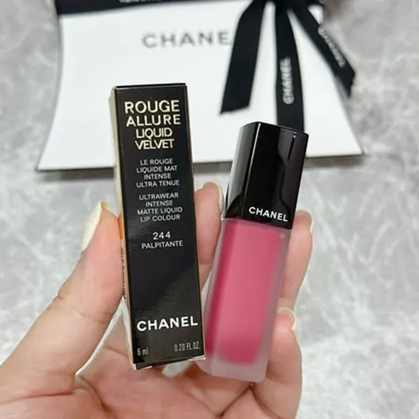 Son Kem Chanel Rouge Allure Liquid Velvet 244 Palpitante Màu Đỏ Hồng - Son Môi - Vua Hàng Hiệu