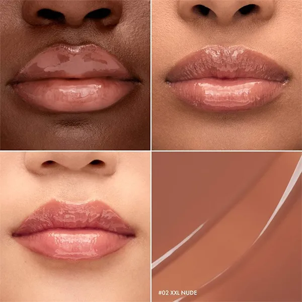 Son Kem Sephora Collection Outrageous Plump Hydrating Lip Gloss 02 XXL Nude Màu Hồng Nâu