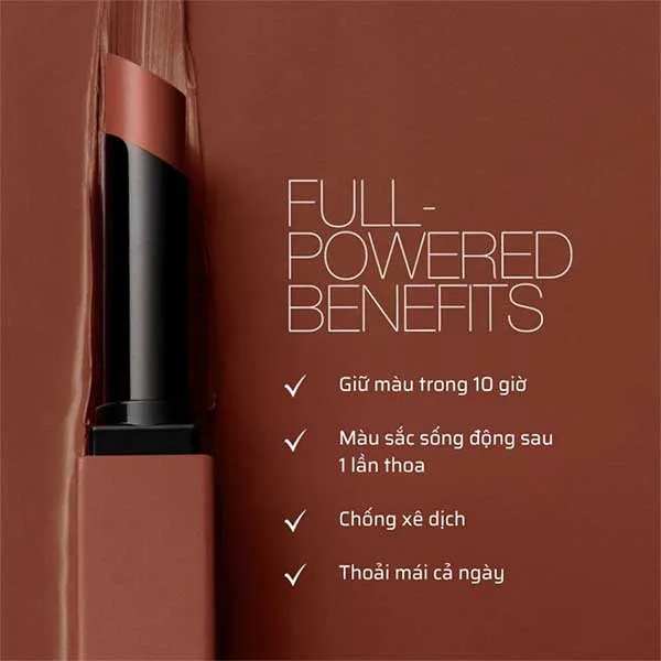 Son Lì Nars Powermatte Lipstick 105 No Satisfaction Màu Nâu Đỏ - Son Môi - Vua Hàng Hiệu