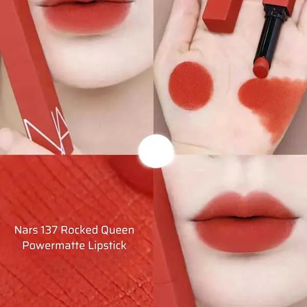 Son Lì Nars Powermatte Lipstick 137 Roket Queen Màu Đỏ Cam