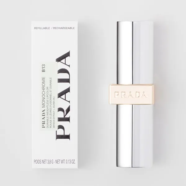 Son Lì Prada Monochrome Hyper Matte lipstick B13 Marron Màu Nâu Đậm