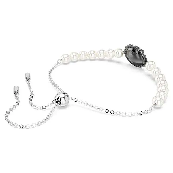 Vòng Đeo Tay Nữ Swarovski Bracelet Crystal Pearl, Swan, Gray, Rhodium Plated 5680851 Màu Bạc - Trang sức - Vua Hàng Hiệu