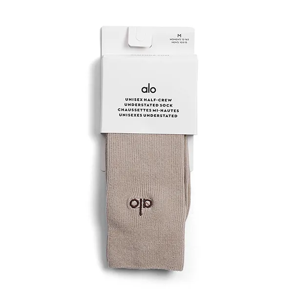 Tất Alo Yoga Unisex Half-Crew Understated Sock - Brown Taupe Màu Nâu Freesize - Thời trang - Vua Hàng Hiệu