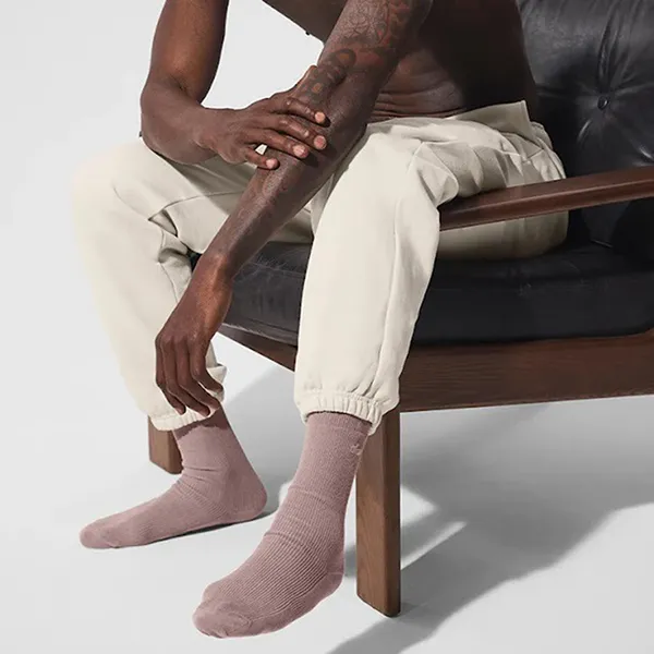 Tất Alo Yoga Unisex Half-Crew Understated Sock - Brown Taupe Màu Nâu Freesize - Thời trang - Vua Hàng Hiệu