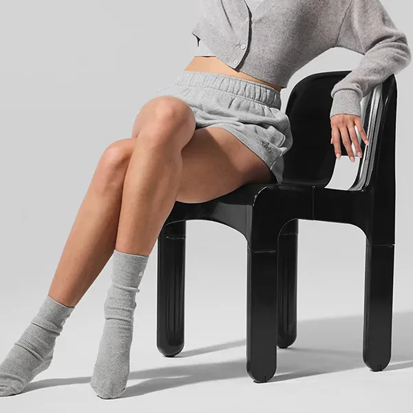 Tất Alo Yoga Unisex Half-Crew Understated Sock - Grey Màu Xám Freesize - Thời trang - Vua Hàng Hiệu