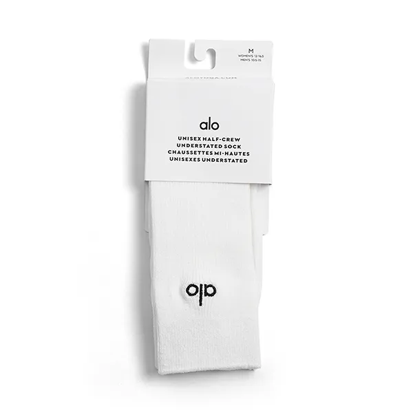 Tất Alo Yoga Unisex Half-Crew Understated Sock - White Màu Trắng Freesize - Thời trang - Vua Hàng Hiệu