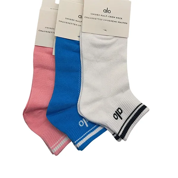 Tất Unisex Alo Yoga Half-Crew Throwback Sock Blue Màu Xanh Đậm Freesize - Thời trang - Vua Hàng Hiệu
