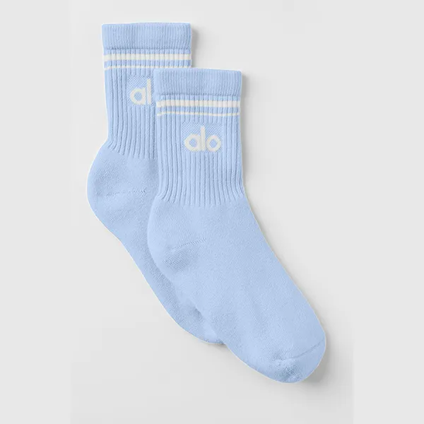 Tất Unisex Alo Yoga Half-Crew Throwback Sock Seashell Blue Màu Xanh Freesize - Thời trang - Vua Hàng Hiệu