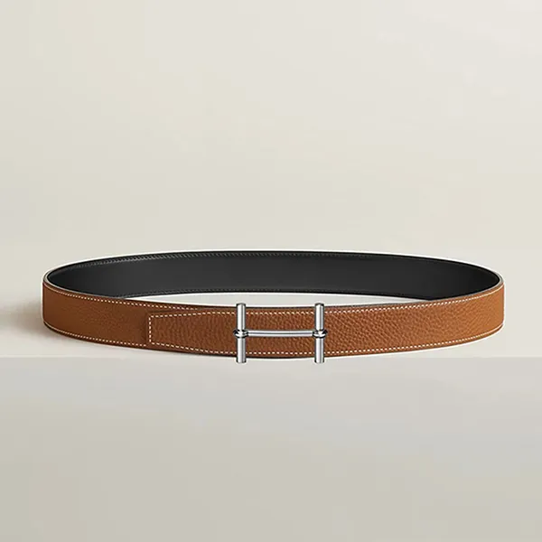 Thắt Lưng Nam Hermès H d'Ancre Belt Buckle & Reversible Leather Strap 32mm H077931CK05/ H073967CAAA095 Màu Đen Nâu Size 85