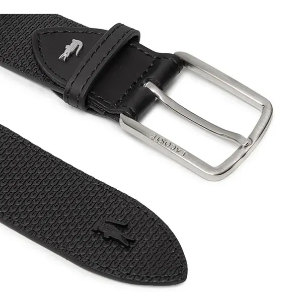 Thắt Lưng Nam Lacoste Men's Leather Belt RC4005 000 Màu Đen (Vân Ngang) Size 100 - Thắt lưng - Vua Hàng Hiệu