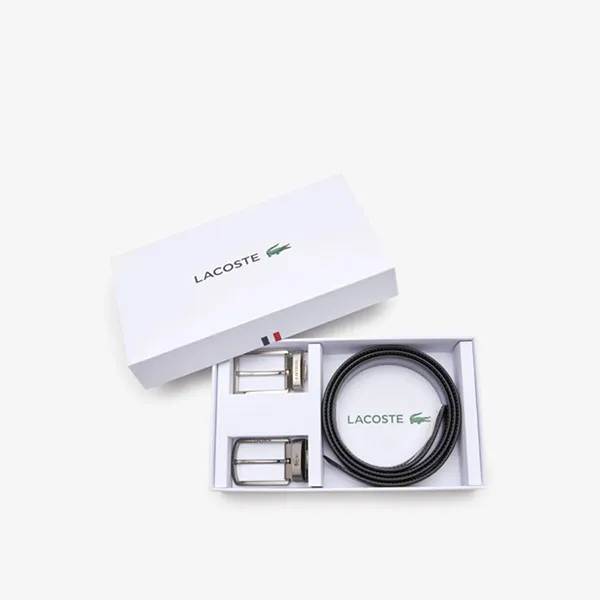 Thắt Lưng Nam Lacoste Two Pin Buckle Belt RC4050M 53G 672 Màu Đen - Thắt lưng - Vua Hàng Hiệu