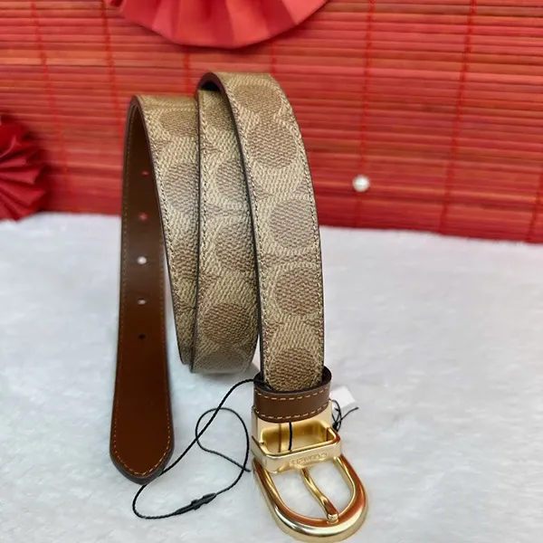 Thắt Lưng Nữ Coach Harness Buckle Cut To Size Reversible Belt 25mm CX057 Im/ Tan/ Brown Màu Nâu Be - Thắt lưng - Vua Hàng Hiệu