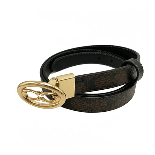 Thắt Lưng Nữ Coach Harness Buckle Cut To Size Reversible Belt 25mm CZ196 Im/ Walnut/ Black Màu Đen Nâu - Thắt lưng - Vua Hàng Hiệu