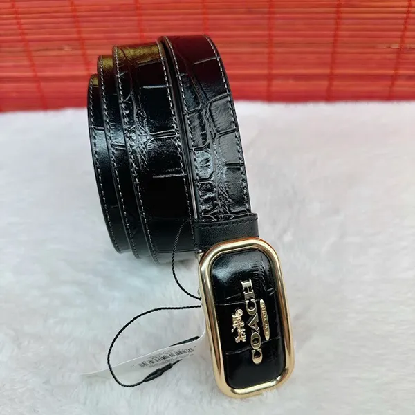 Thắt Lưng Nữ Coach Signature Buckle Morgan Belt CR913 Black - Thắt lưng - Vua Hàng Hiệu