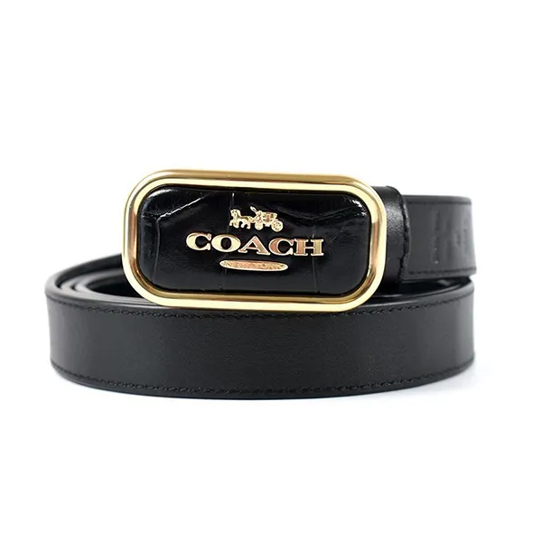 Thắt Lưng Nữ Coach Signature Buckle Morgan Belt CR913 Black - Thắt lưng - Vua Hàng Hiệu