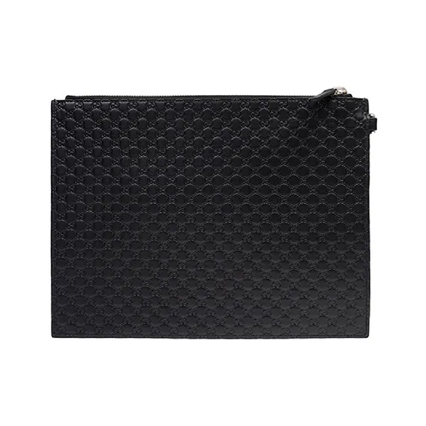 Túi Cầm Tay Gucci GG Microsima Clutch Bag Màu Đen