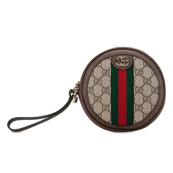 Túi Cầm Tay Gucci GG Supreme Ophidia Round Clutch Bag Màu Nâu - Túi xách - Vua Hàng Hiệu