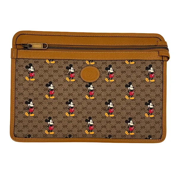 Túi Cầm Tay Gucci x Disney Mini GG Supreme Mickey Mouse Màu Nâu - Túi xách - Vua Hàng Hiệu